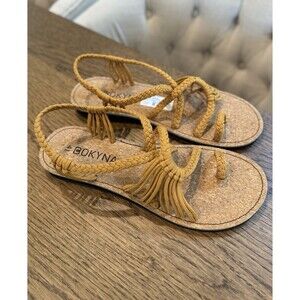 BOKYNA Soulmate Sandal Women’s US 10/EU 41 Yellow Handmade Vegan Waterproof